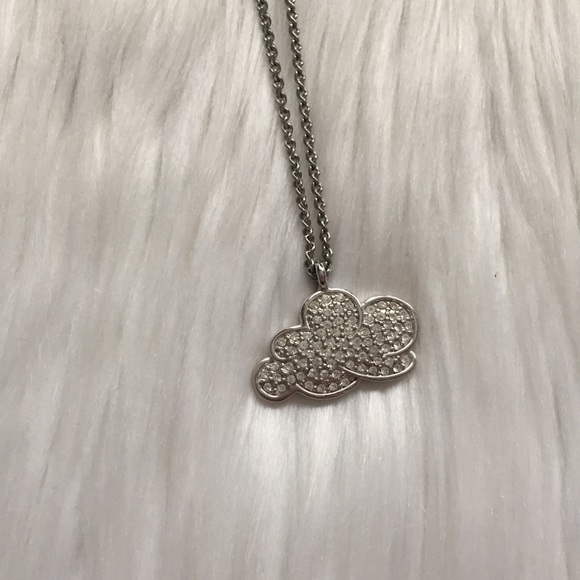 Dream Big Crystal Cloud Silver Necklace - Picture 2 of 9